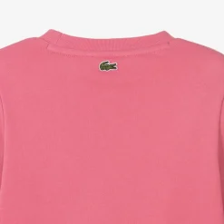 Lacoste Pink Organic Cotton Crocodile Logo Sweatshirt Sale