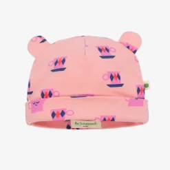 The Bonniemob Pink Organic Cotton Tea Time Baby Hat Outlet