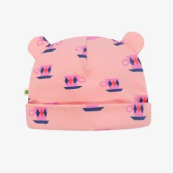 The Bonniemob Pink Organic Cotton Tea Time Baby Hat Outlet