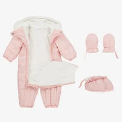 Mayoral Pink Padded Baby Snowsuit Clearance