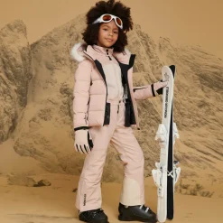 Moncler Enfant Pink Padded Ski Salopettes Clearance