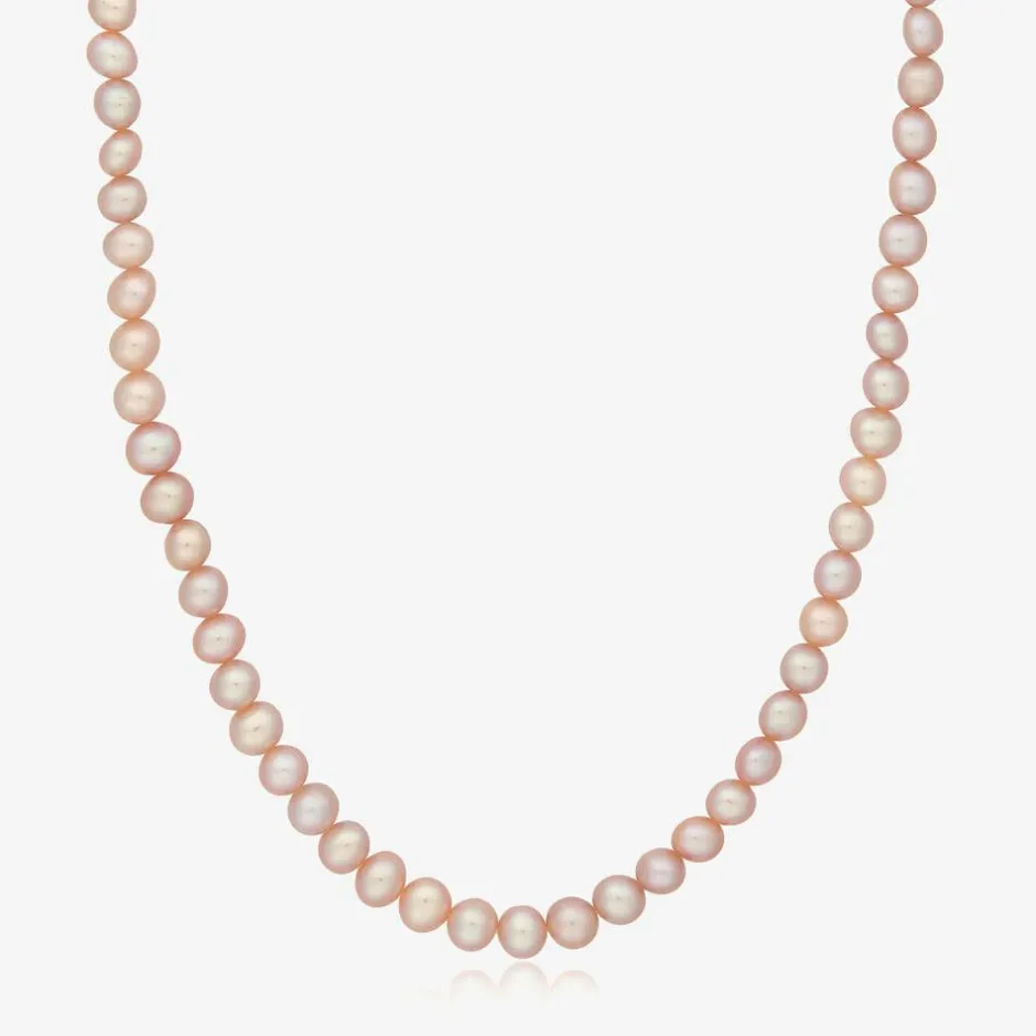 Raw Pearls Pink Pearl Necklace (36cm) Online