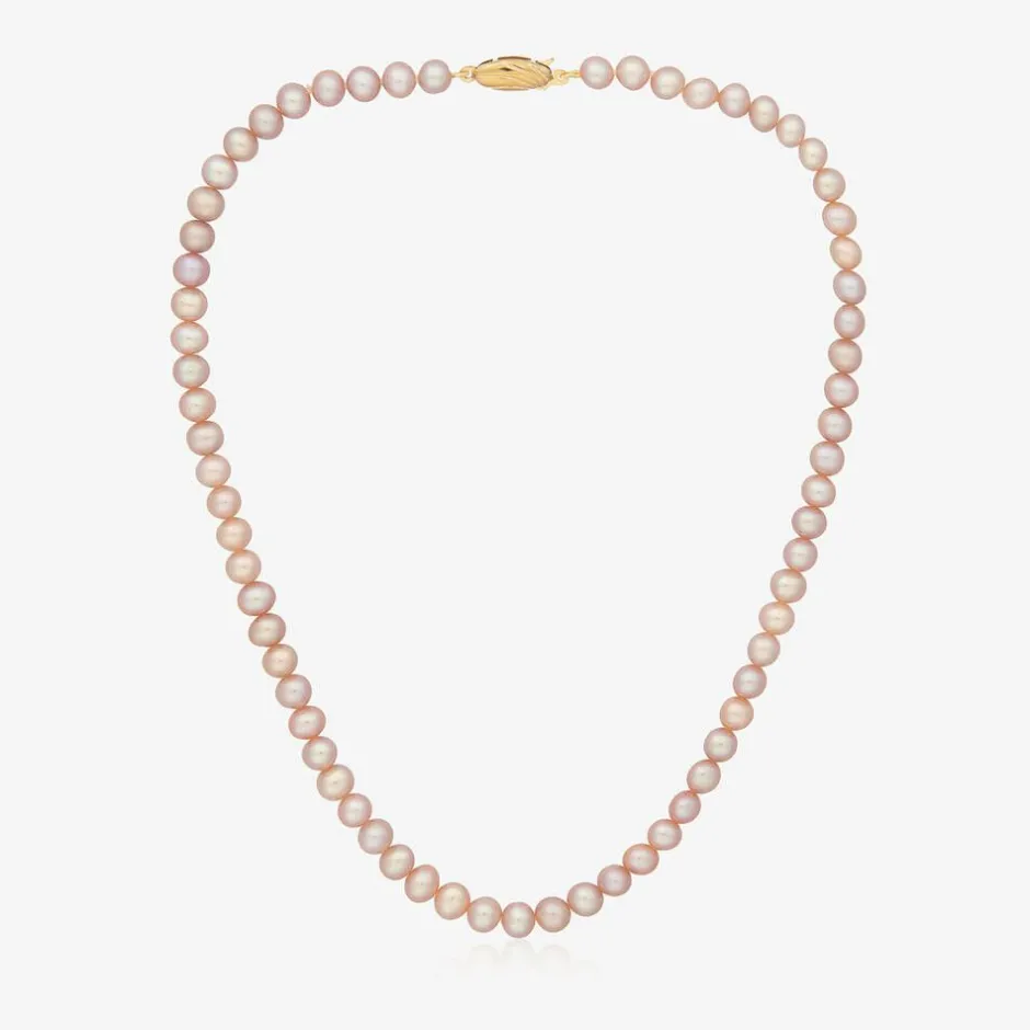 Raw Pearls Pink Pearl Necklace (36cm) Online