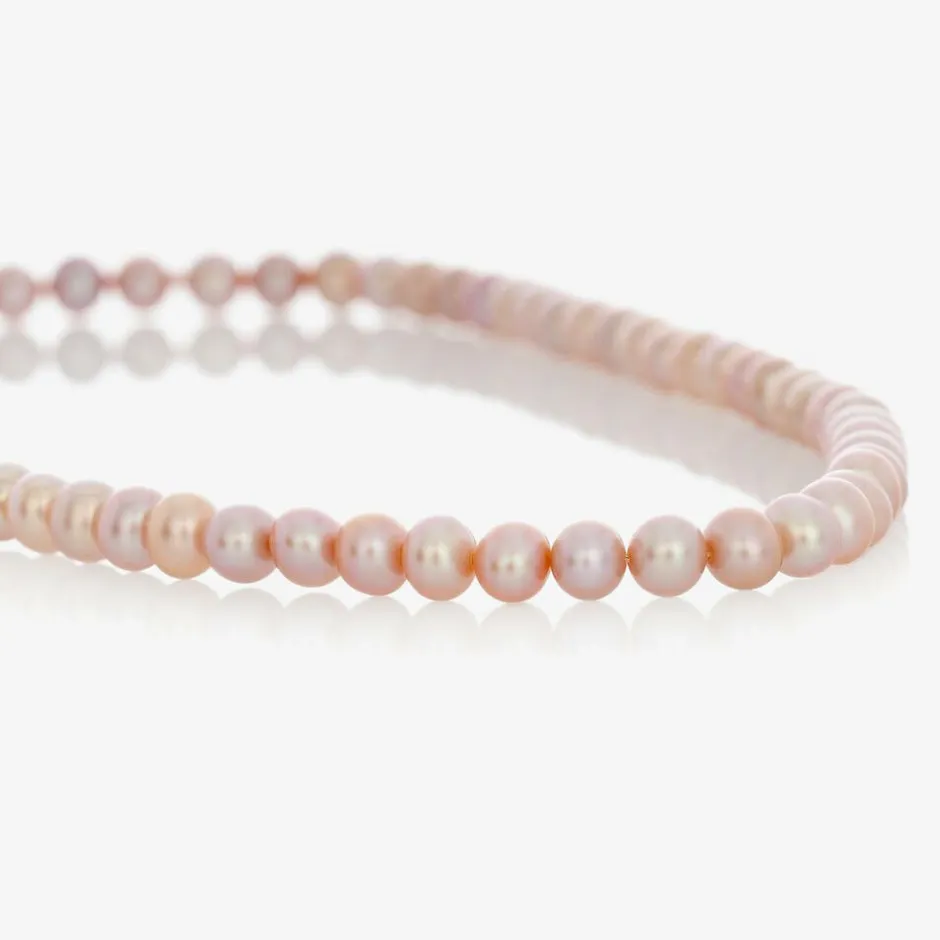 Raw Pearls Pink Pearl Necklace (36cm) Online