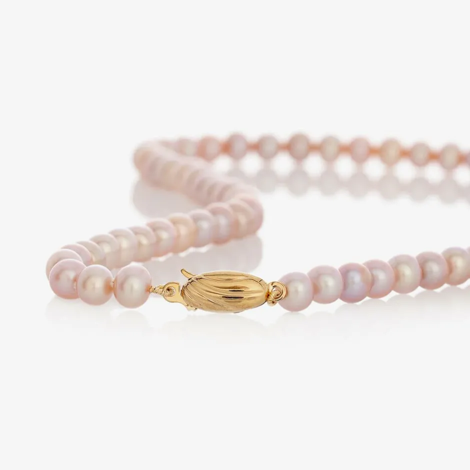 Raw Pearls Pink Pearl Necklace (36cm) Online