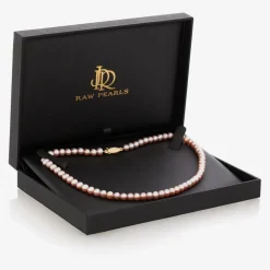 Raw Pearls Pink Pearl Necklace (36cm) Online