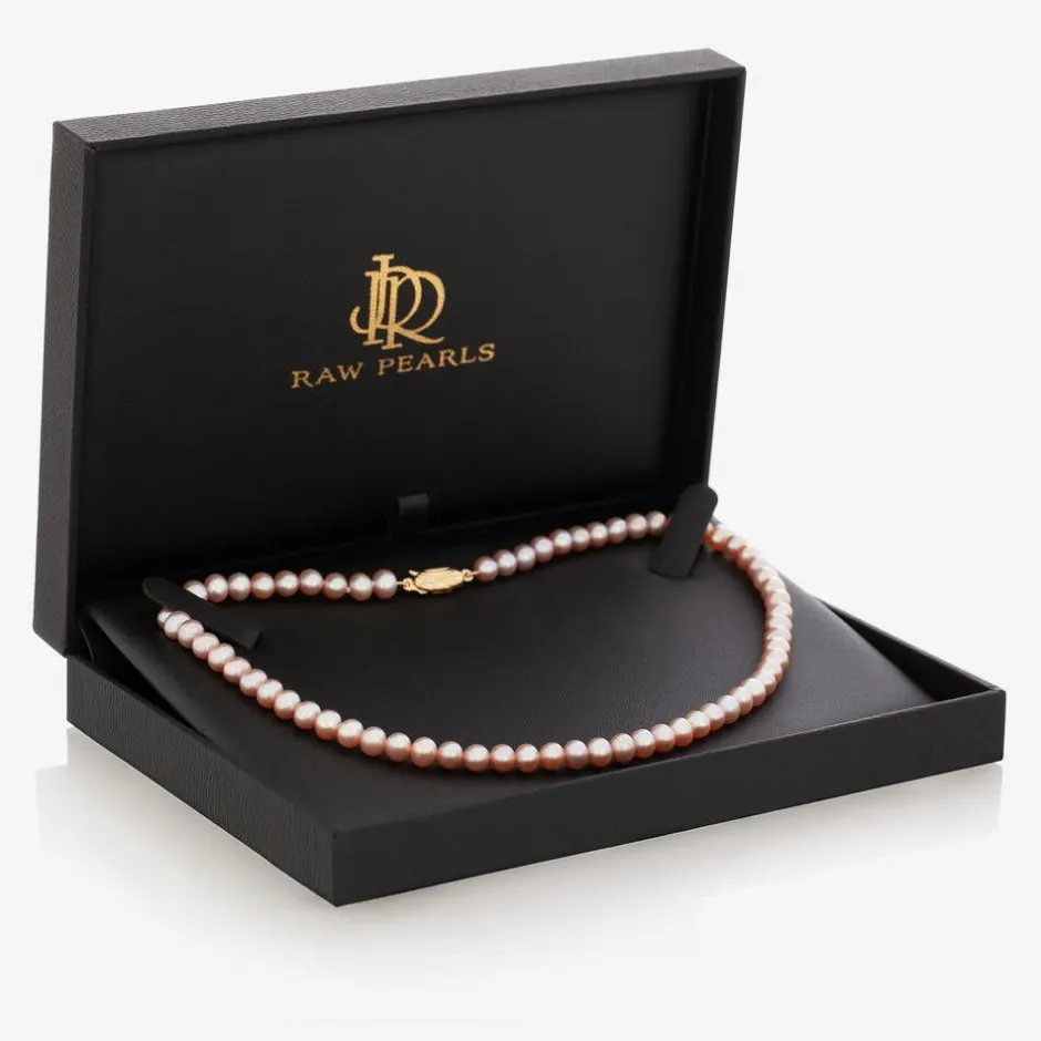 Raw Pearls Pink Pearl Necklace (36cm) Online