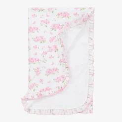 Kissy Kissy Pink Pima Cotton Heavenly Hydrangeas Blanket (73cm) Sale