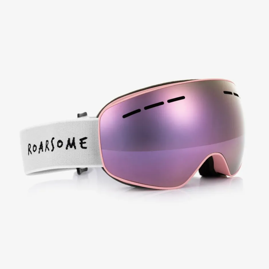 Roarsome Pink Polarised Anti-Fog Ski Goggles New