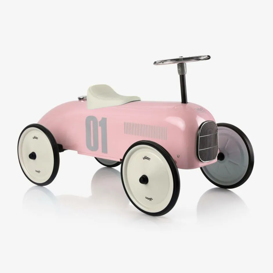 Vilac Pink Ride-On Vintage Car (76cm)