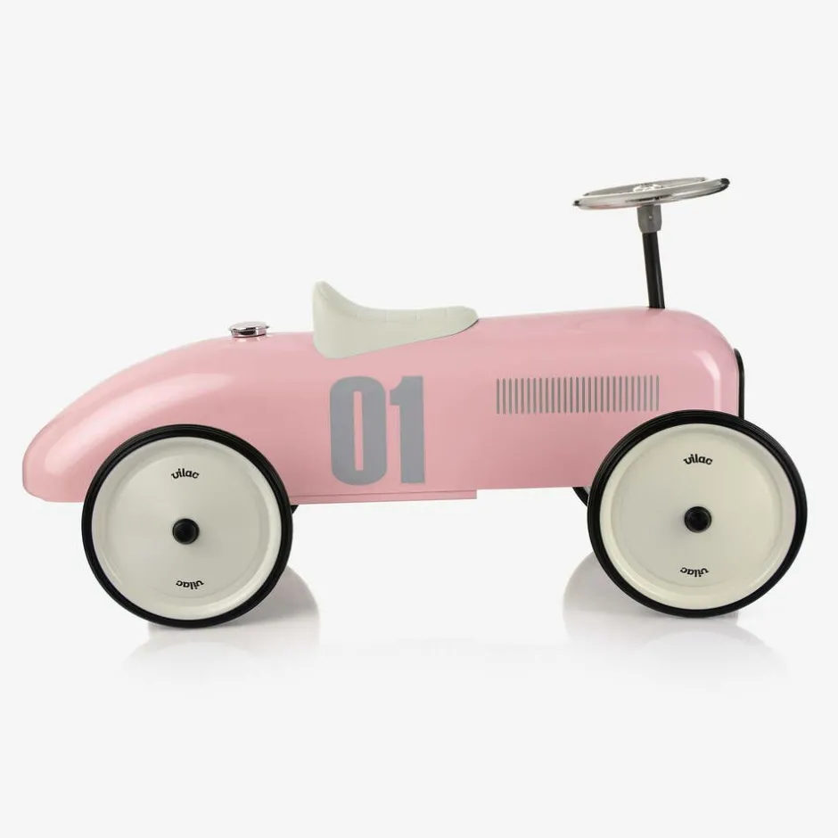 Vilac Pink Ride-On Vintage Car (76cm)
