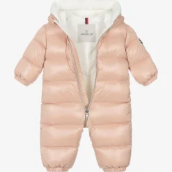 Moncler Enfant Pink Samian Puffer Snowsuit Online