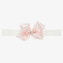 Cute Cute Pink Satin Bow Headband Sale