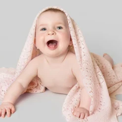 G.H.Hurt amp; Son Pink Shawl & Bib Baby Gift Set Hot