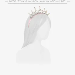 Souza Pink, Silver & Pearl Crown