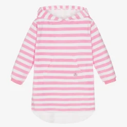 Mitty James Pink Stripe Cotton Towelling Robe Outlet
