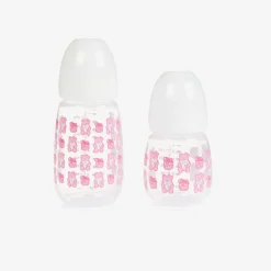 Guess Pink Teddy Bear Bottle & Dummy Set Best