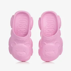 Moschino Kid-Teen Pink Teddy Bear Clogs Online