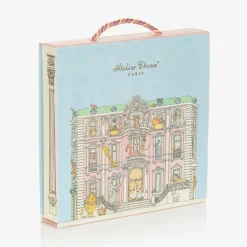 Atelier Choux Paris Pink Toile De Jouy Cotton Swaddle (95cm) Outlet