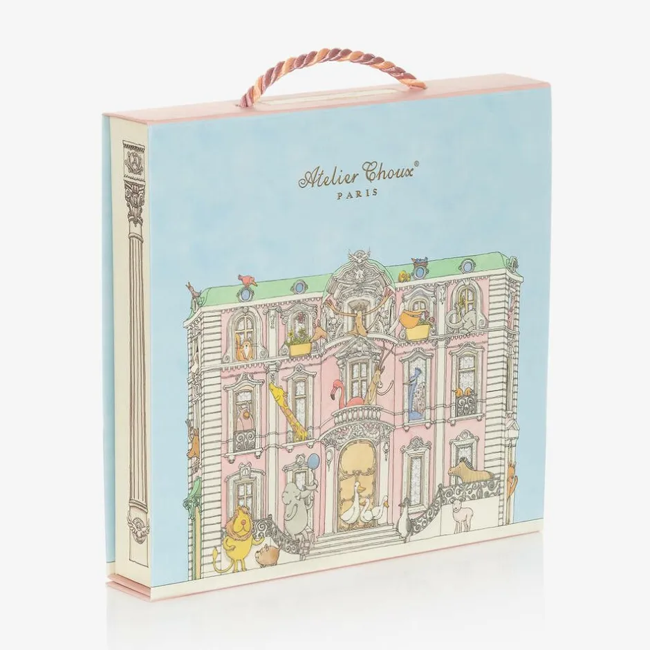 Atelier Choux Paris Pink Toile De Jouy Cotton Swaddle (95cm) Outlet