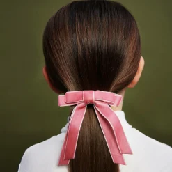 Milledeux Pink Velvet Hair Clip (10cm) Discount