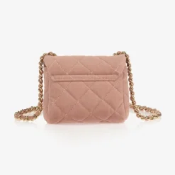 Milledeux Pink Velvet Quilted Bag (13cm) Sale