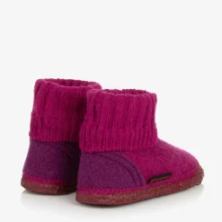 Giesswein Pink Wool Boot Slippers