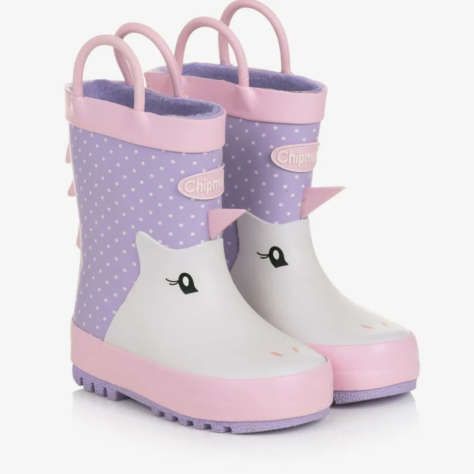 Chipmunks Purple & Pink Unicorn Rain Boots Best