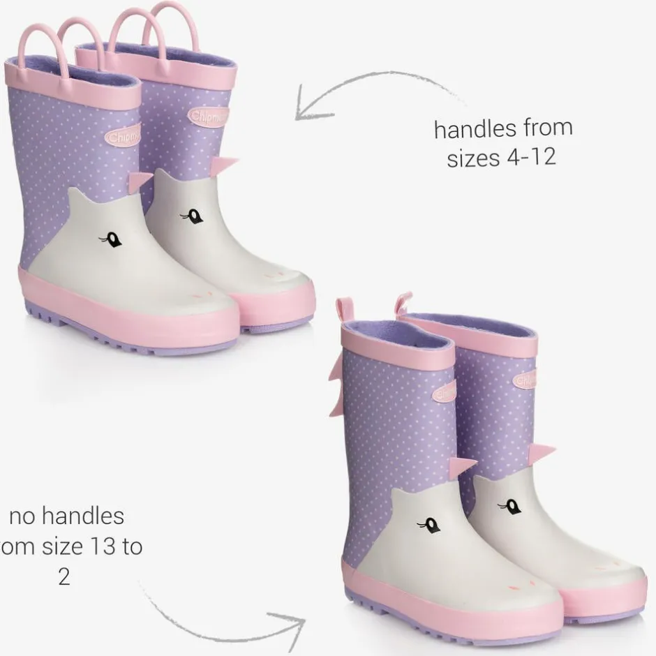 Chipmunks Purple & Pink Unicorn Rain Boots Best