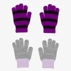 Molo Purple & Grey Knitted Gloves (2 Pack) Sale