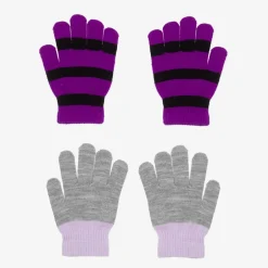Molo Purple & Grey Knitted Gloves (2 Pack) Sale