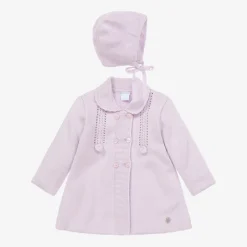 Artesanía Granlei Purple Knitted Coat & Hat Set Discount