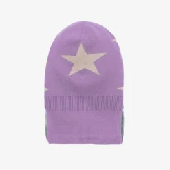 Molo Purple Knitted Star Balaclava Discount