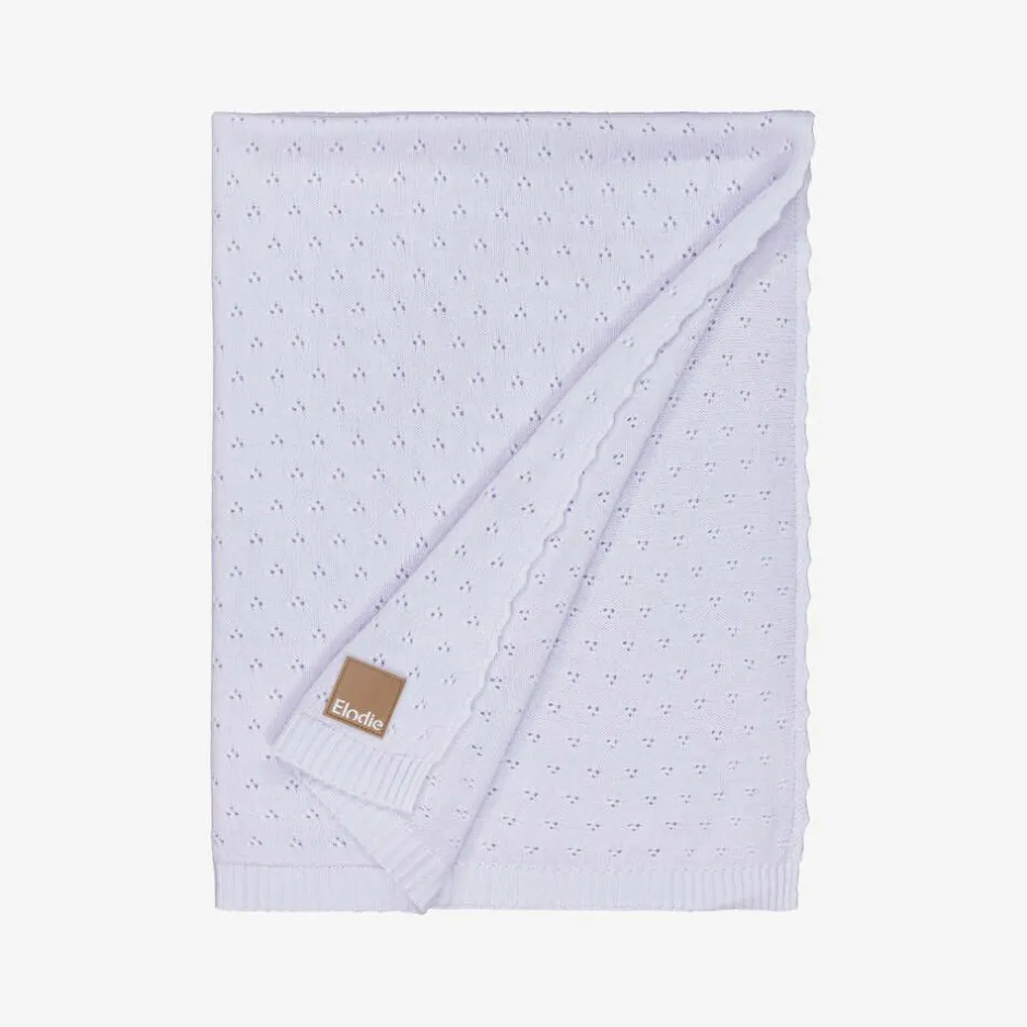 Elodie Purple Pointelle Baby Blanket (100cm) Clearance