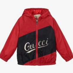 Gucci Red & Blue Logo Jacket Clearance