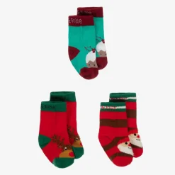 Blade amp; Rose Red & Green Cotton Festive Socks (3 Pack) Discount
