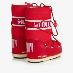 Moon Boot Red & White Icon Snow Boots Best