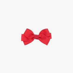Peach Ribbons Red Bow Hair Clip (7cm) Clearance