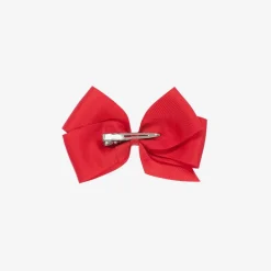 Peach Ribbons Red Bow Hair Clip (12cm) Discount