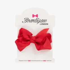 Bowtique London Bow Hair Clip (7cm) Red