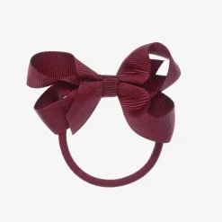 Peach Ribbons Red Bow Hair Elastic (7cm) Clearance
