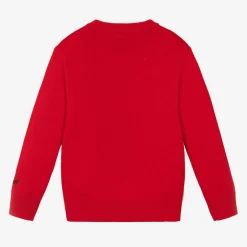 MC2 Saint Barth Red Christmas Wool & Cashmere Peanuts© Jumper Outlet