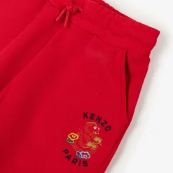 KENZO KIDS Red Cotton Snake Cotton Jersey Shorts Sale