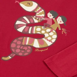 Bonpoint Red Cotton Snake Print Top Best