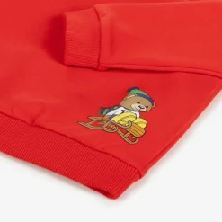 Moschino Baby Red Cotton Teddy Bear Sweatshirt Best