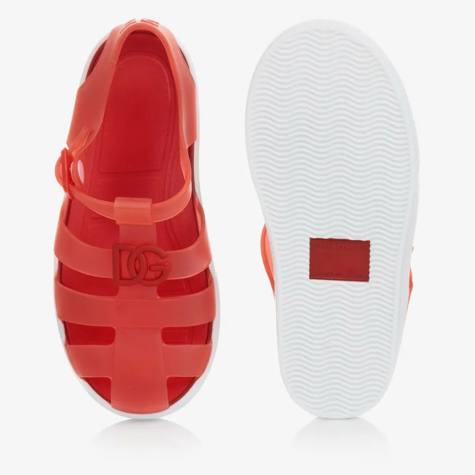 Dolce amp; Gabbana Red DG Jelly Shoes Best