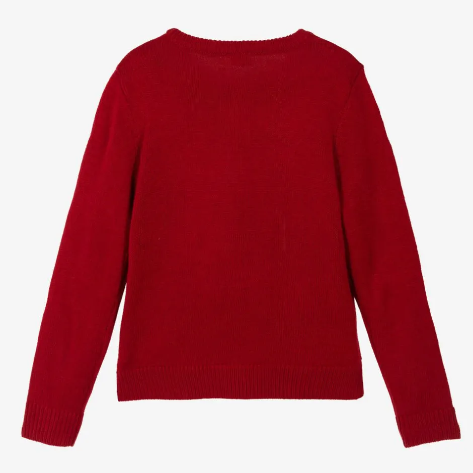 NAME IT Red Festive Reindeer Sweater Outlet