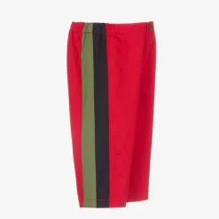 Gucci Red Gabardine Baby Trousers Outlet
