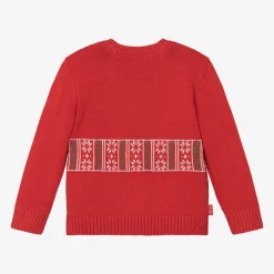 Boboli Red Knitted Festive Dog Sweater New