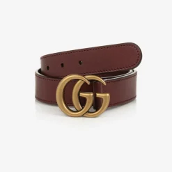 Gucci Red Leather GG Belt Sale